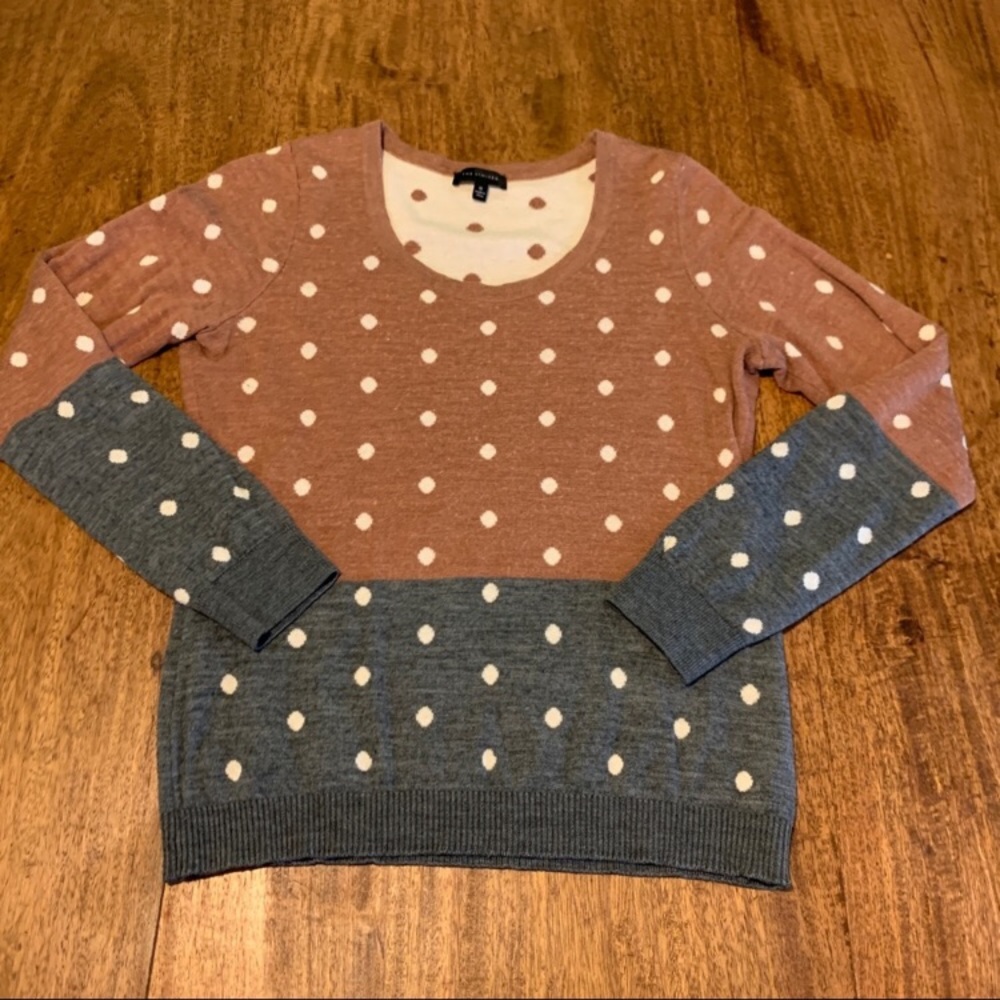 The Limited Colorblock Polka Dot Sweater